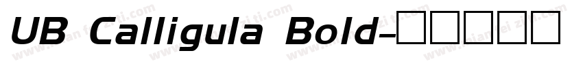 UB Calligula Bold字体转换